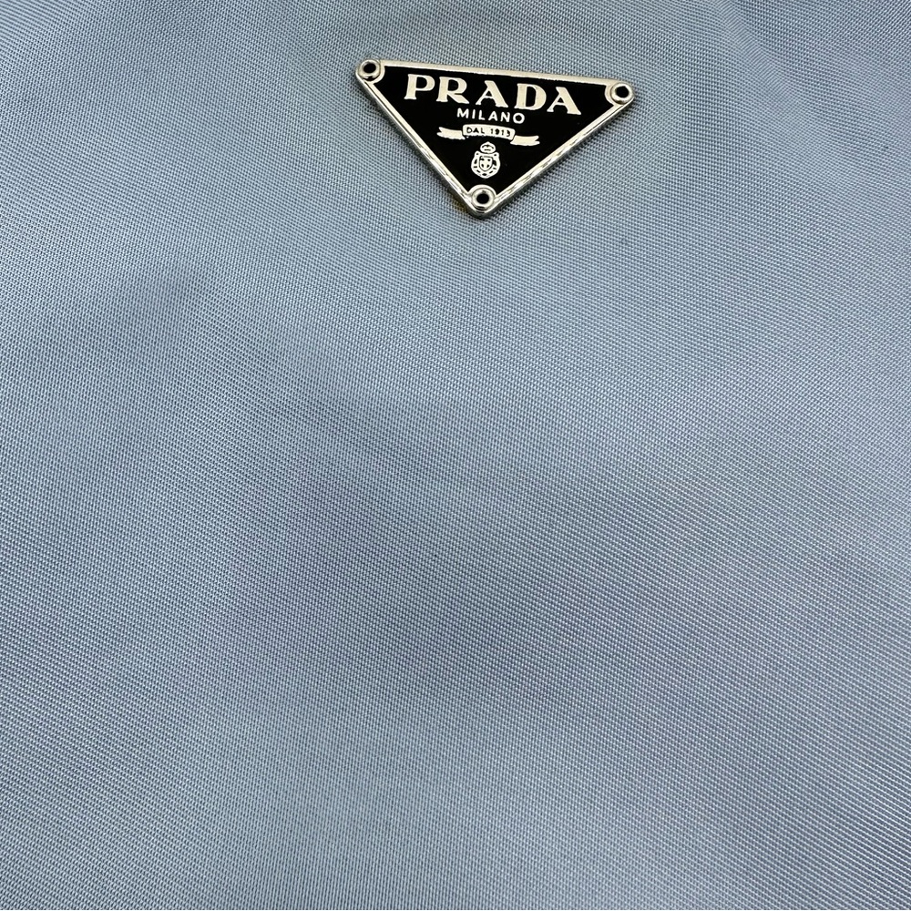 Prada Baby Blue Mini Nylon Pochette Shoulder Bag - Picture 4 of 11